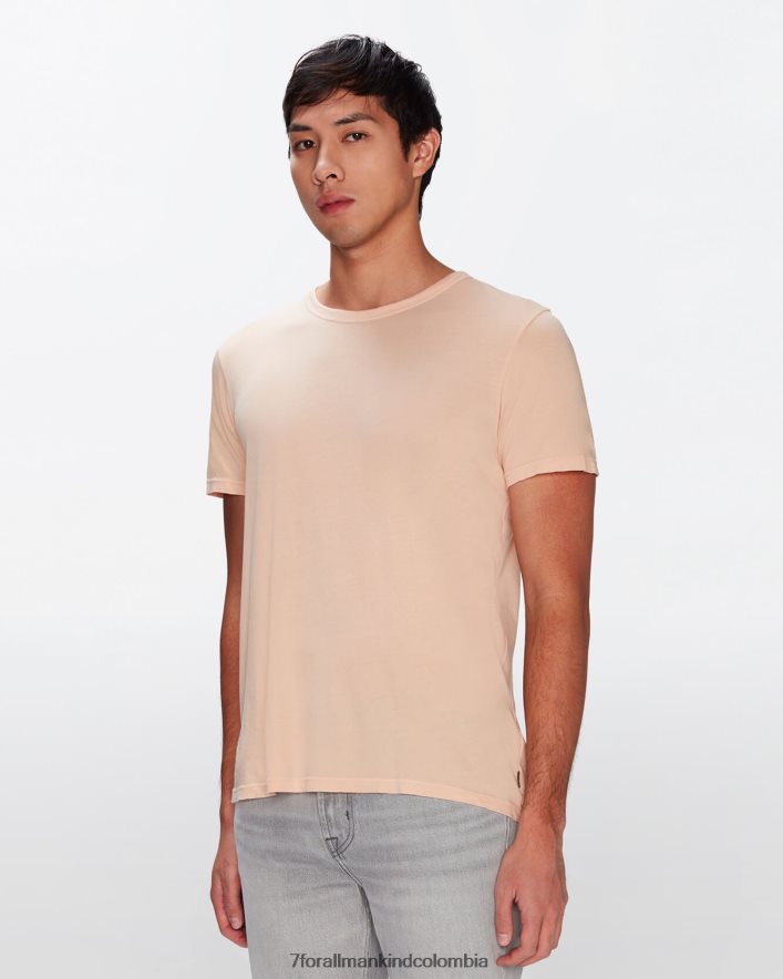 vestir 7 for All Mankind camiseta de algodón pluma en color mandarina JBNRD742