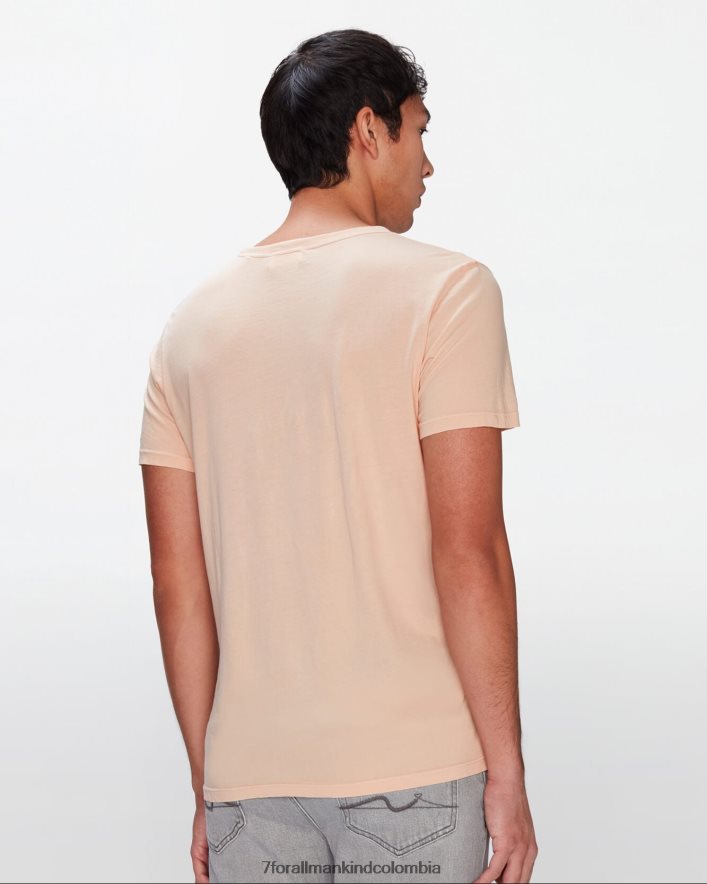 vestir 7 for All Mankind camiseta de algodón pluma en color mandarina JBNRD742