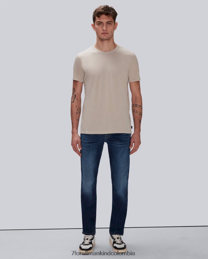 vestir 7 for All Mankind camiseta de algodón pluma en color sésamo JBNRD739