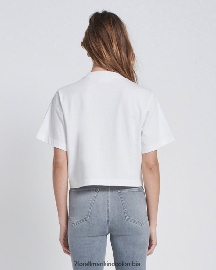 vestir 7 for All Mankind camiseta de novia con ojales en blanco óptico JBNRD379