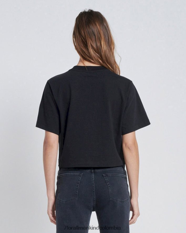 vestir 7 for All Mankind camiseta de novia con ojales en color azabache JBNRD361