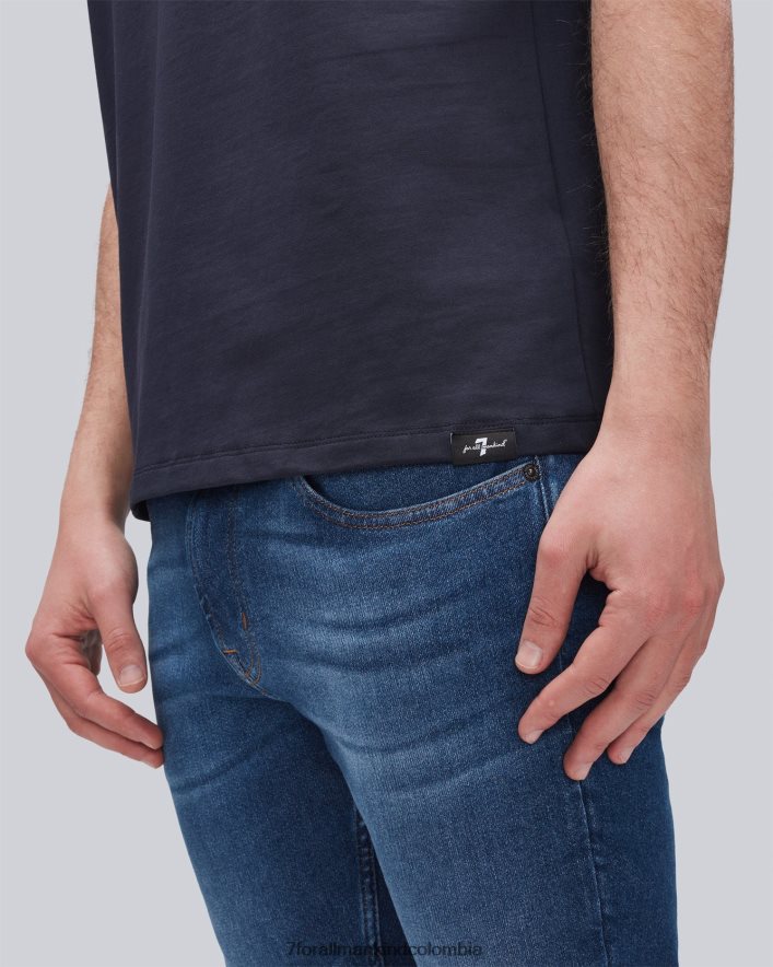 vestir 7 for All Mankind camiseta de rendimiento de lujo en azul JBNRD736