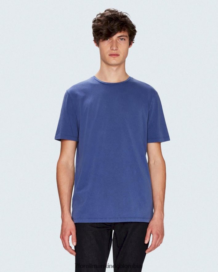 vestir 7 for All Mankind camiseta desteñida por el sol en azul eléctrico JBNRD770