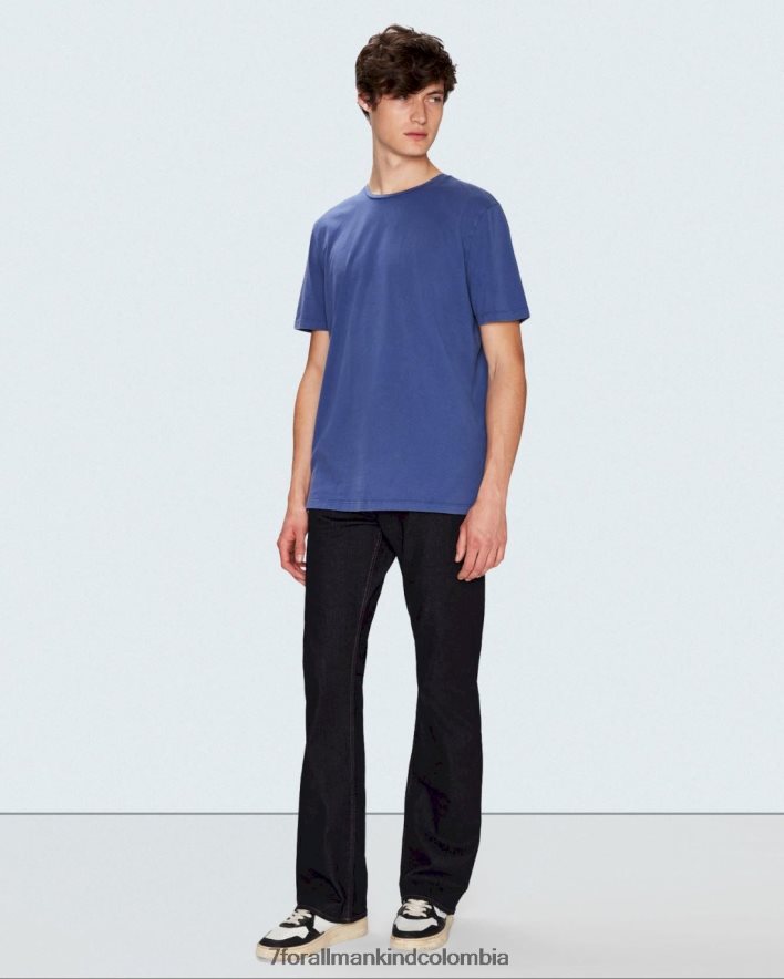 vestir 7 for All Mankind camiseta desteñida por el sol en azul eléctrico JBNRD770