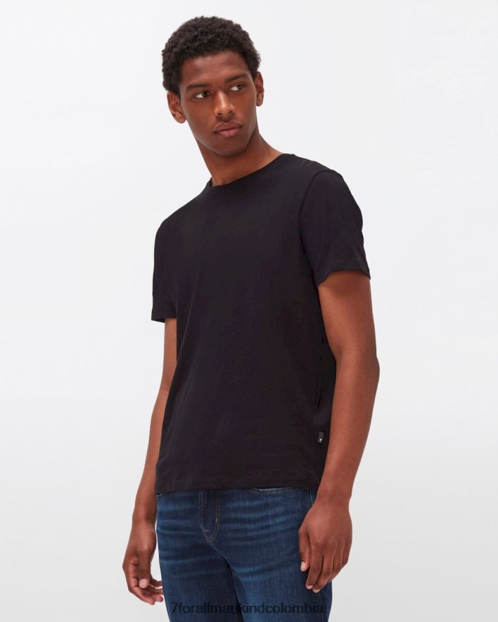 vestir 7 for All Mankind camiseta negra de mezcla de cachemira JBNRD751