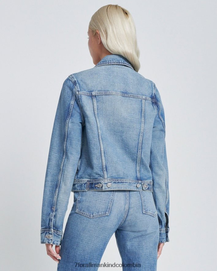 vestir 7 for All Mankind Chaqueta estilo camionero clásica con estampado floral Teaparty JBNRD313