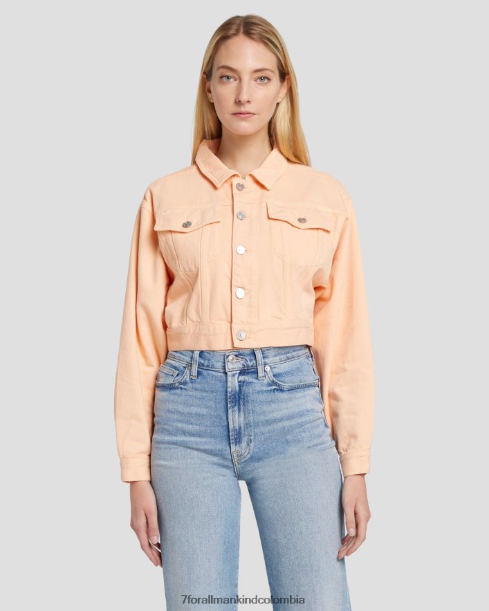 vestir 7 for All Mankind Chaqueta estilo camionero corta en Prairie Sunset JBNRD286