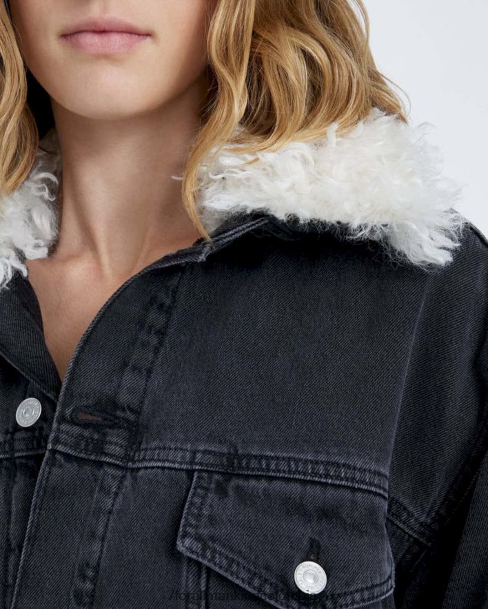 vestir 7 for All Mankind chaqueta camionero fácil en color iris nocturno JBNRD296