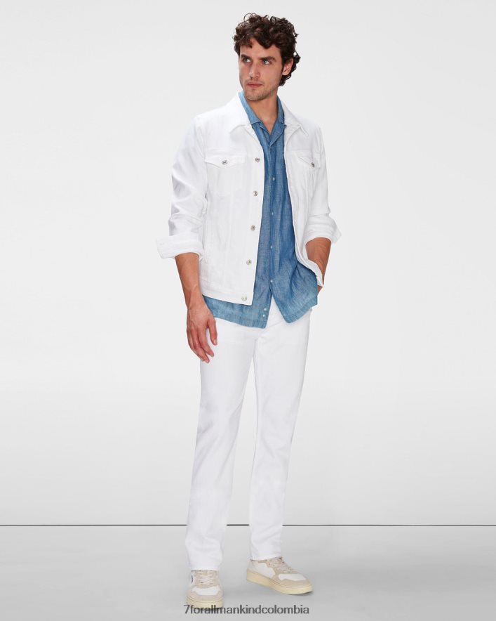 vestir 7 for All Mankind chaqueta de camionero perfecta en blanco broma JBNRD523