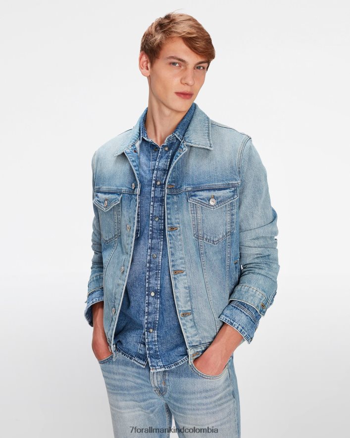 vestir 7 for All Mankind chaqueta de camionero perfecta en cascada JBNRD521