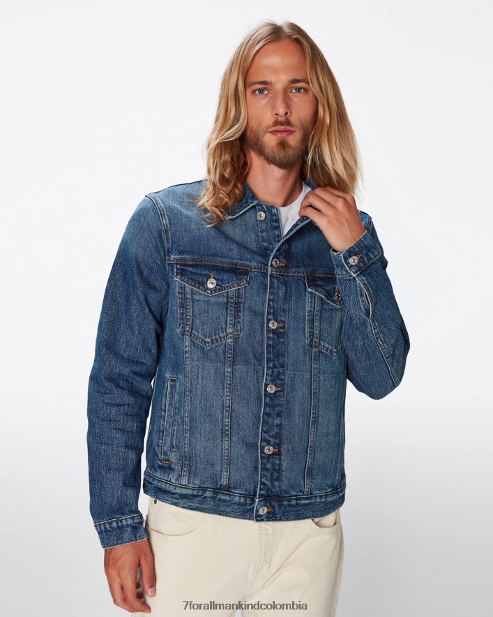 vestir 7 for All Mankind chaqueta de camionero perfecta en laguna JBNRD518