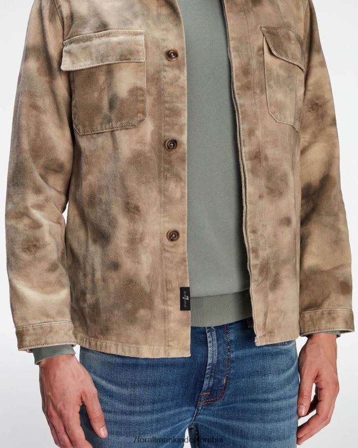 vestir 7 for All Mankind chaqueta de campo moderna en camuflaje abstracto JBNRD574