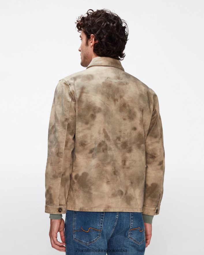 vestir 7 for All Mankind chaqueta de campo moderna en camuflaje abstracto JBNRD574