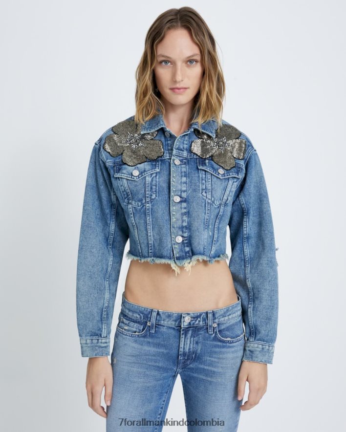 vestir 7 for All Mankind chaqueta estilo camionero corta en maribel JBNRD258