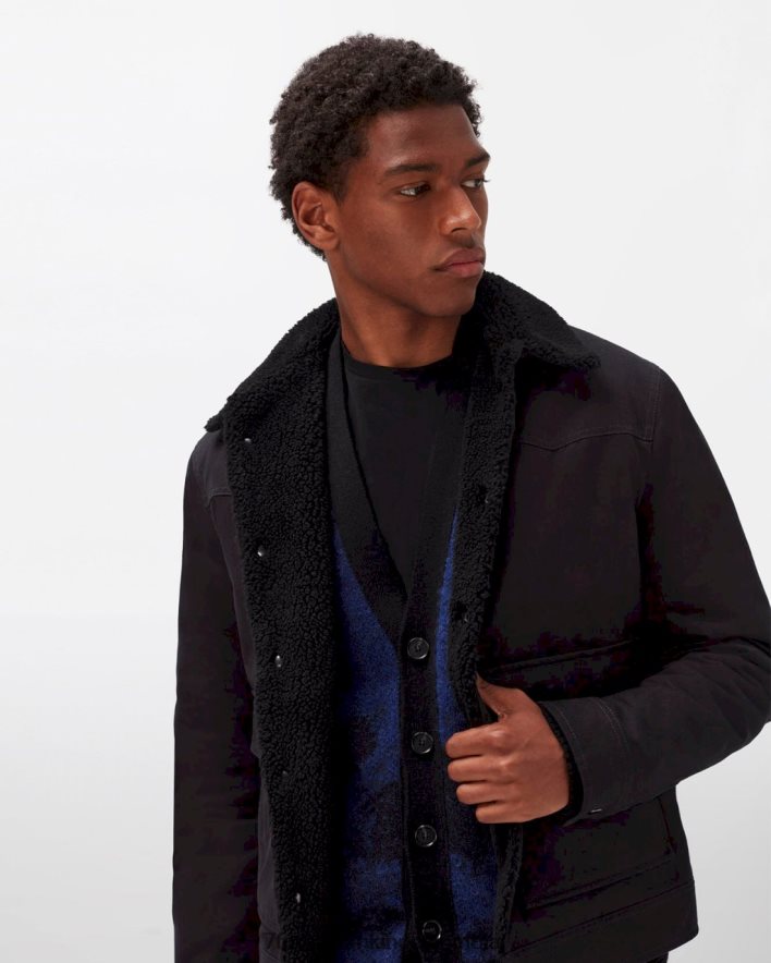 vestir 7 for All Mankind chaqueta estilo camionero estilo western en negro JBNRD679