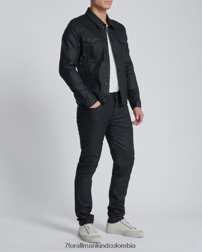 vestir 7 for All Mankind chaqueta estilo camionero revestida en negro JBNRD580