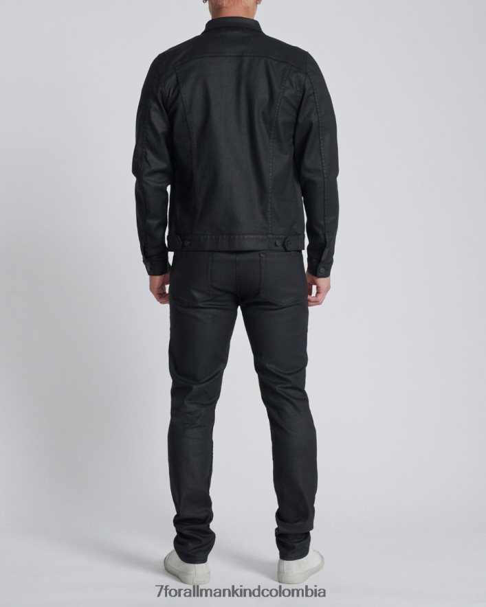 vestir 7 for All Mankind chaqueta estilo camionero revestida en negro JBNRD580