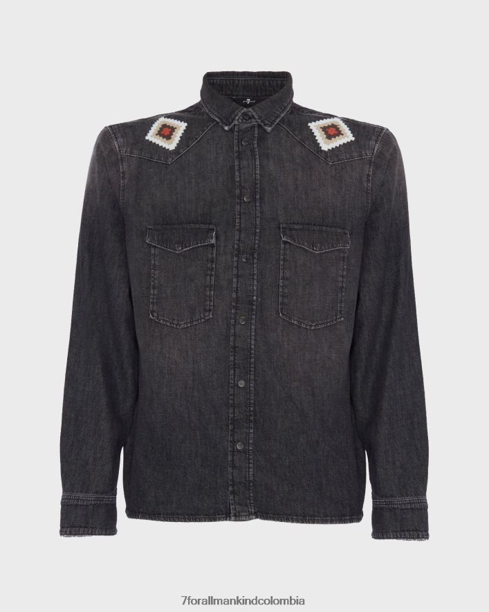 vestir 7 for All Mankind sobrecamisa estilo western de trotamundos JBNRD612