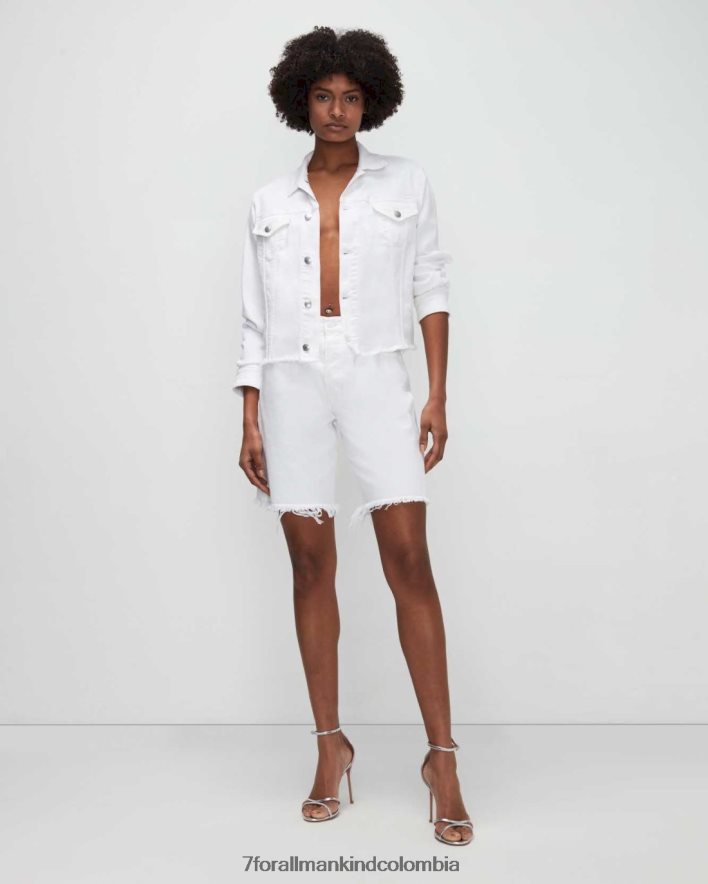 vestir 7 for All Mankind Trucker clásico vintage de lujo con dobladillo cortado en soleil JBNRD450