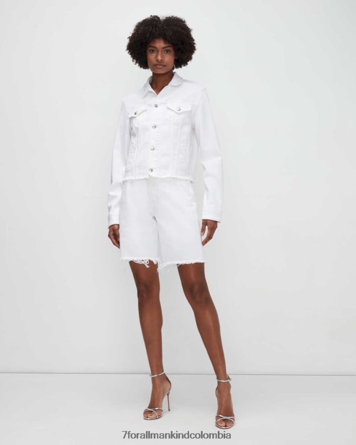 vestir 7 for All Mankind Trucker clásico vintage de lujo con dobladillo cortado en soleil JBNRD450