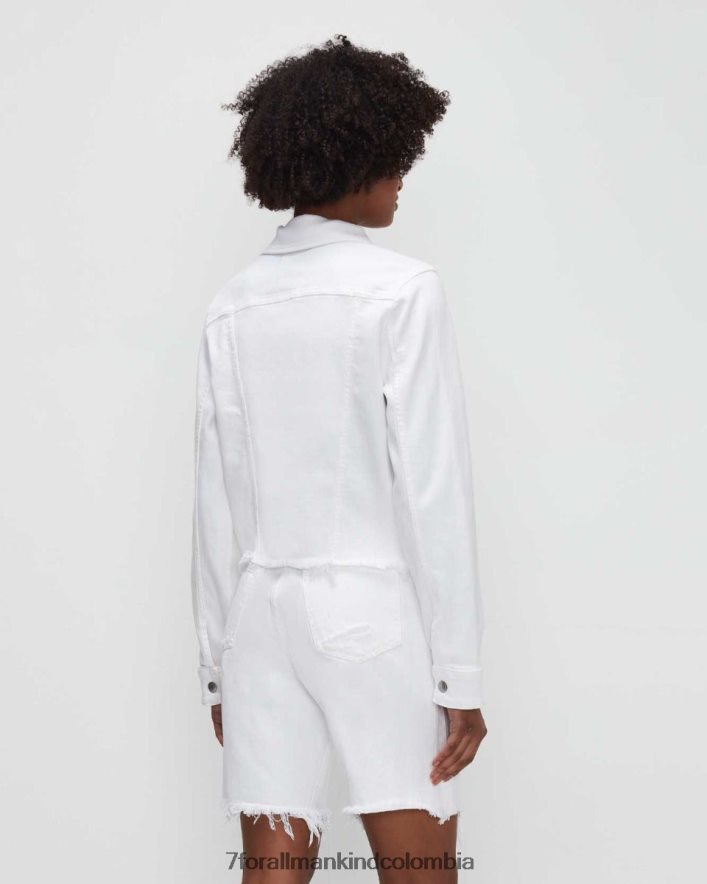 vestir 7 for All Mankind Trucker clásico vintage de lujo con dobladillo cortado en soleil JBNRD450