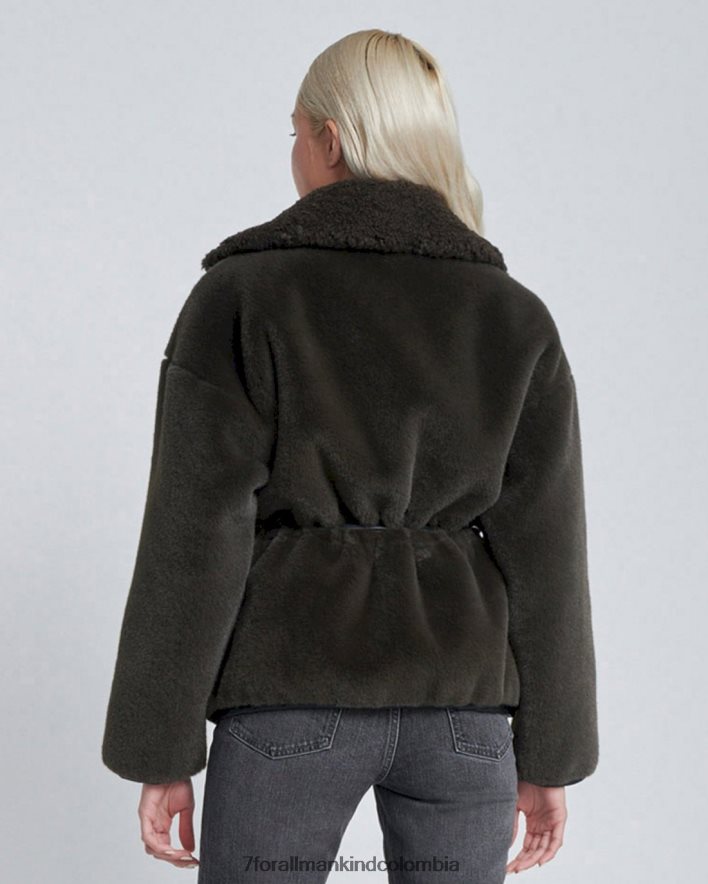 vestir 7 for All Mankind abrigo cruzado de pelo sintético de canguro JBNRD459