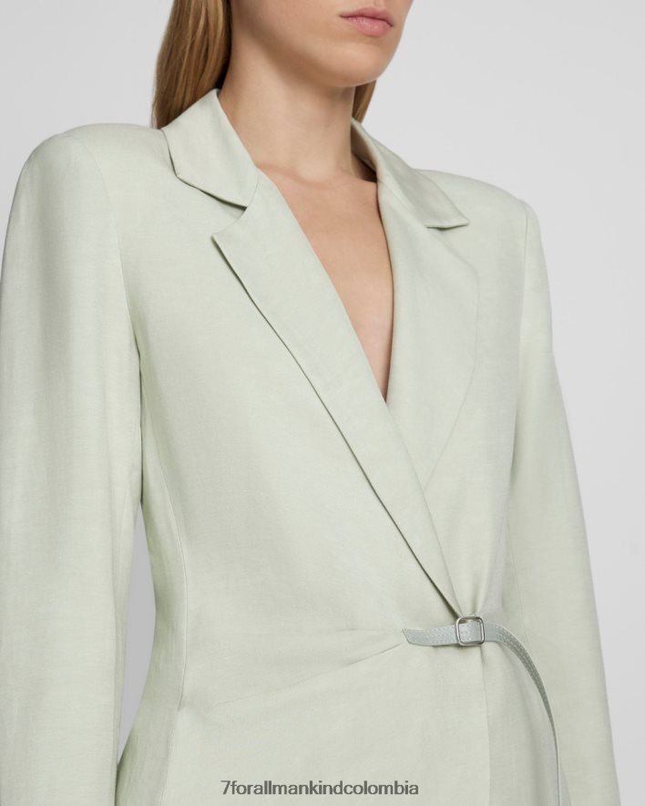 vestir 7 for All Mankind blazer de lino a medida en espuma de mar JBNRD455