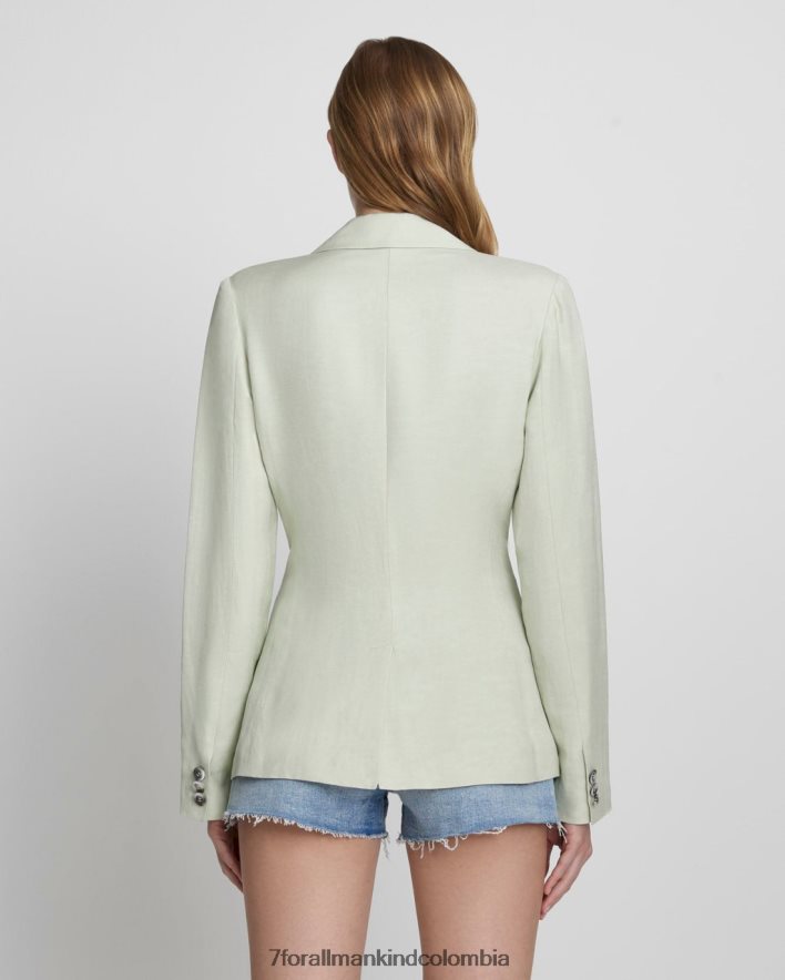 vestir 7 for All Mankind blazer de lino a medida en espuma de mar JBNRD455
