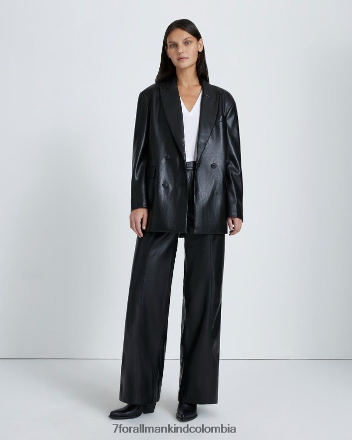 vestir 7 for All Mankind blazer de piel sintética en negro JBNRD454