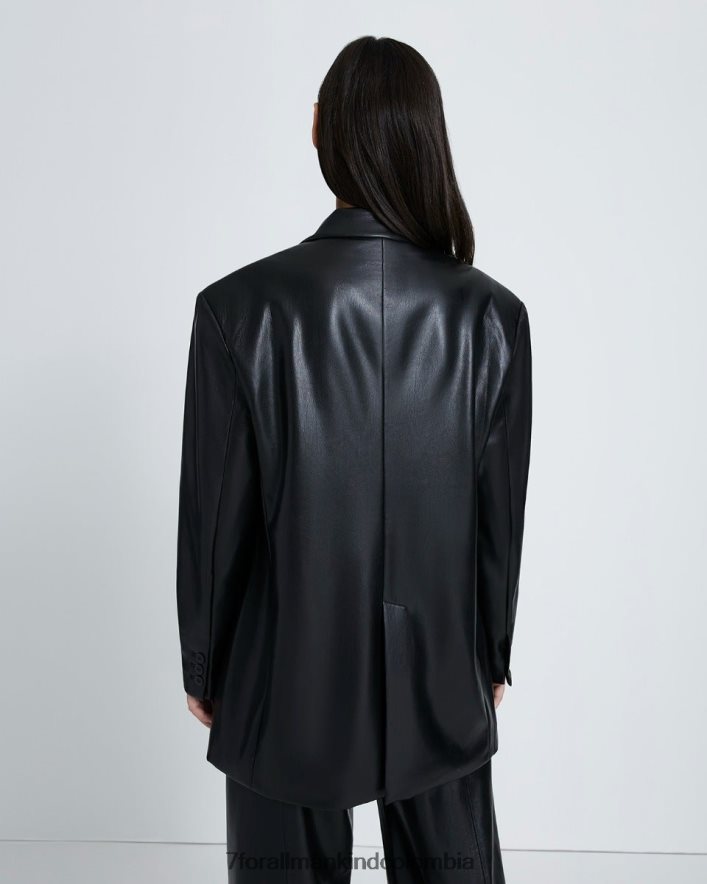 vestir 7 for All Mankind blazer de piel sintética en negro JBNRD454