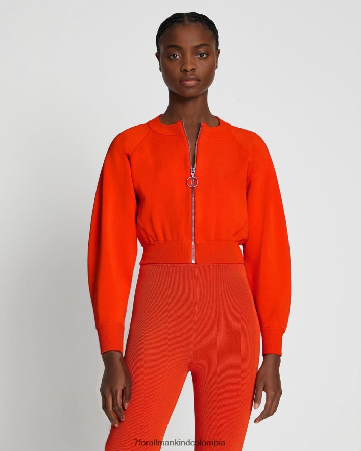 vestir 7 for All Mankind bomber corta de canalé en koi JBNRD463