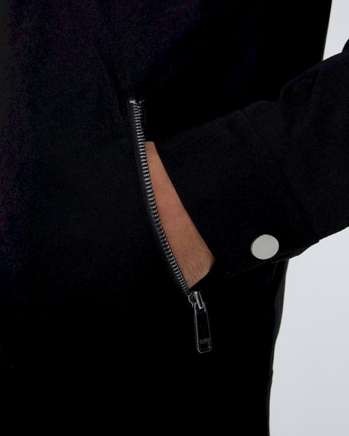 vestir 7 for All Mankind chaqueta barracuda en negro JBNRD822