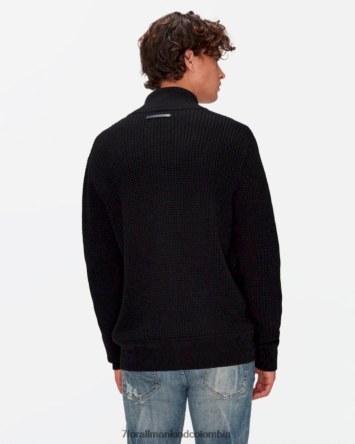vestir 7 for All Mankind chaqueta bomber de lana en negro JBNRD820