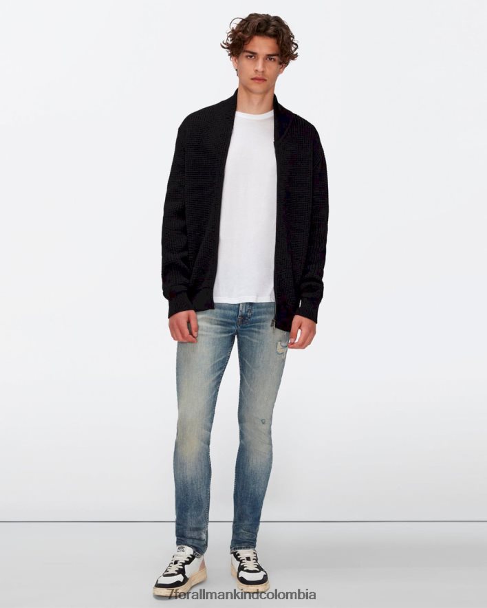 vestir 7 for All Mankind chaqueta bomber de lana en negro JBNRD820