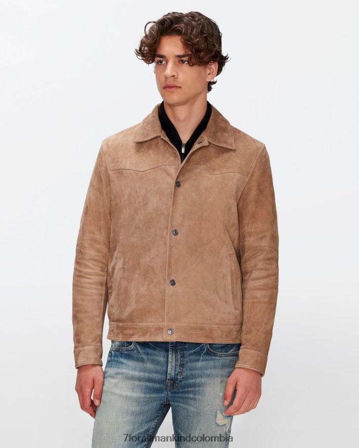 vestir 7 for All Mankind chaqueta vaquera de ante en bambú JBNRD819