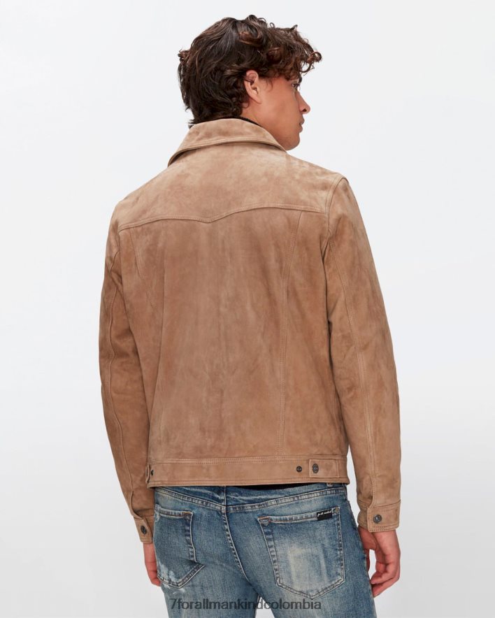 vestir 7 for All Mankind chaqueta vaquera de ante en bambú JBNRD819