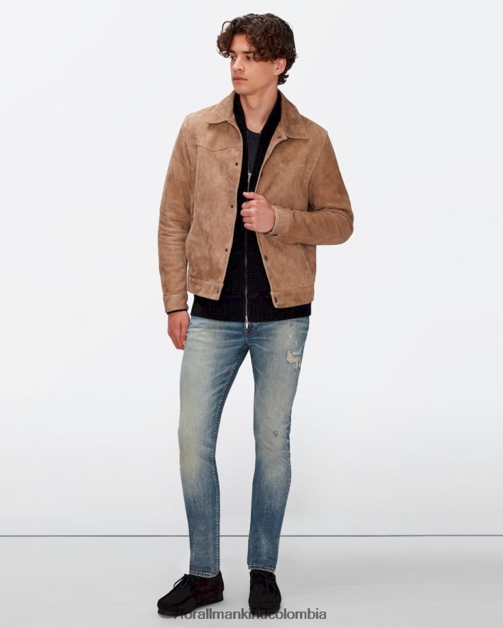 vestir 7 for All Mankind chaqueta vaquera de ante en bambú JBNRD819