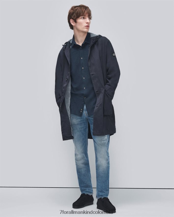 vestir 7 for All Mankind parka en azul marino JBNRD827