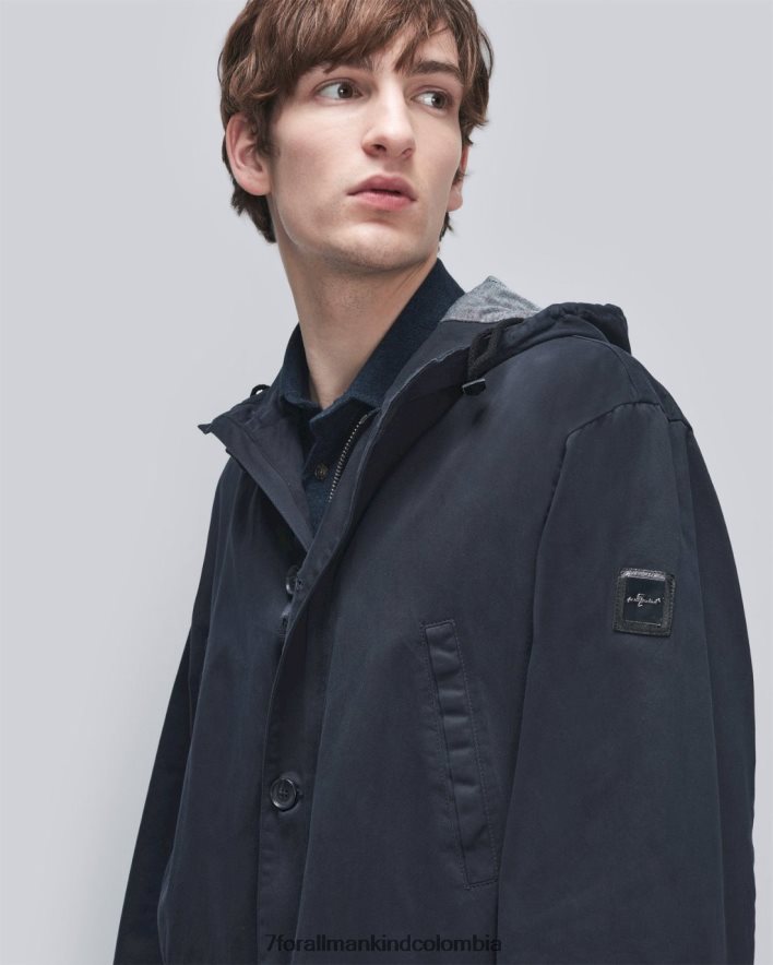 vestir 7 for All Mankind parka en azul marino JBNRD827