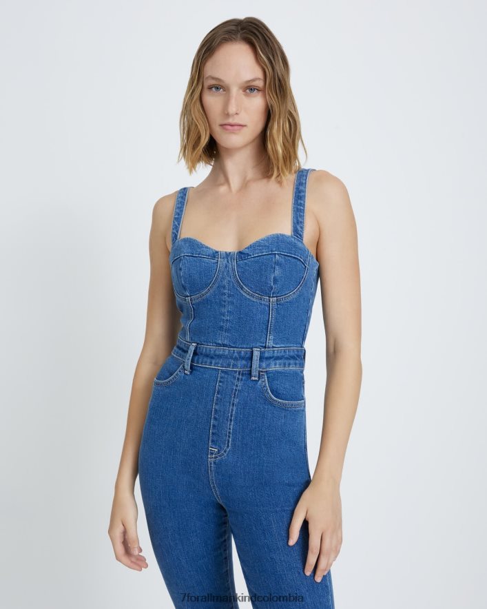 vestir 7 for All Mankind Mono largo de denim con vuelo de belleza Diana JBNRD203