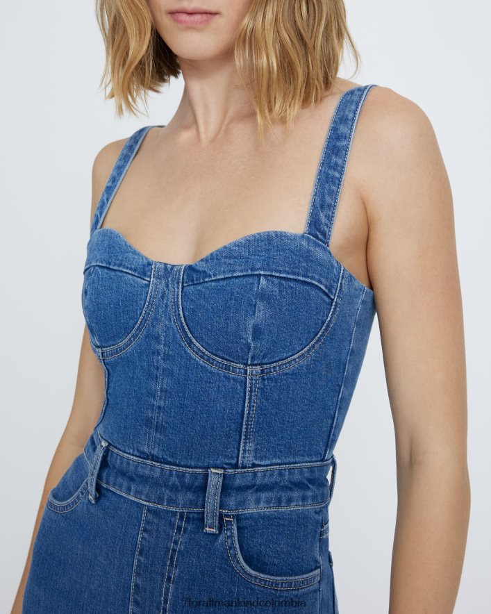vestir 7 for All Mankind Mono largo de denim con vuelo de belleza Diana JBNRD203