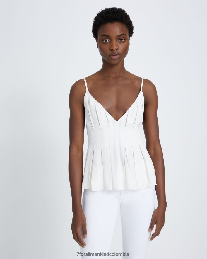 vestir 7 for All Mankind Camisola pintuck en blanco antiguo JBNRD385