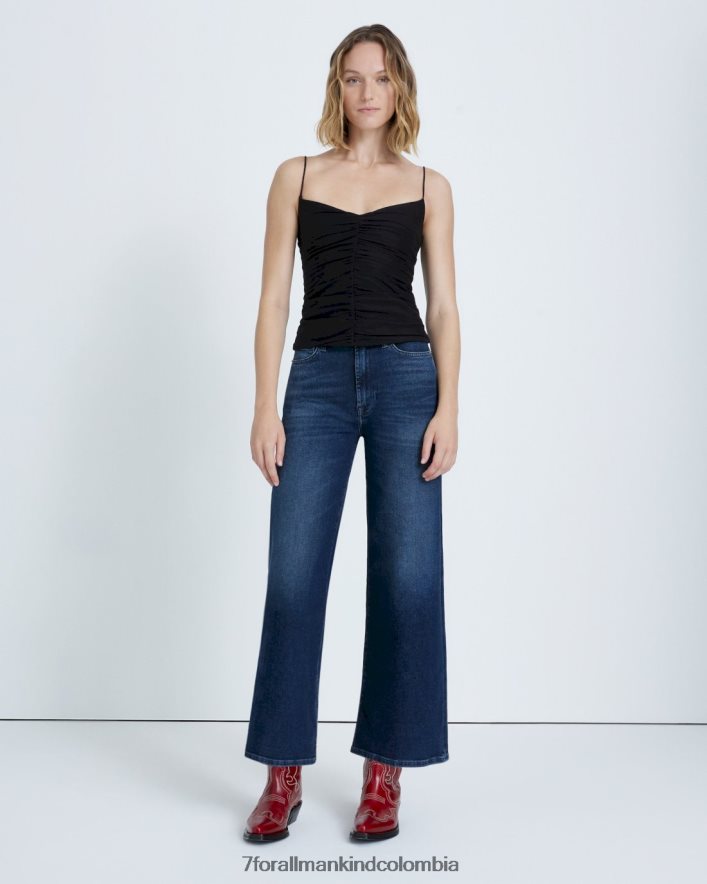 vestir 7 for All Mankind camisola fruncida en negro JBNRD380