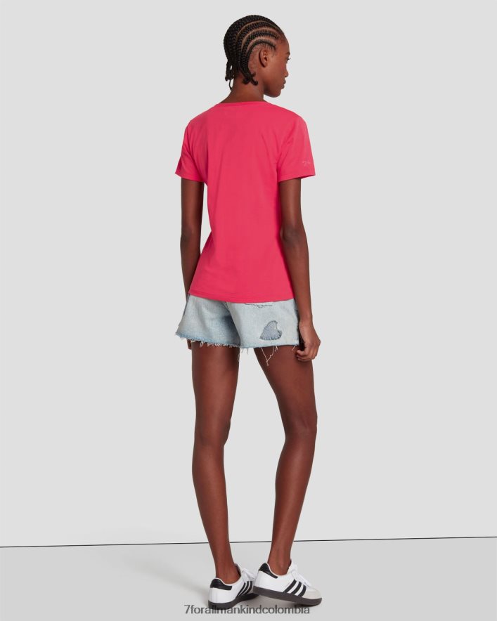 vestir 7 for All Mankind escote en v fácil en geranio JBNRD336