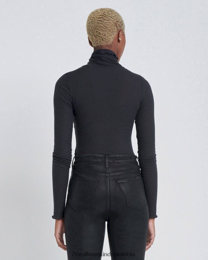 vestir 7 for All Mankind jersey de cuello alto básico en jet set JBNRD412