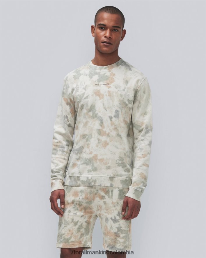 vestir 7 for All Mankind Jersey con teñido anudado mineral en camuflaje JBNRD847