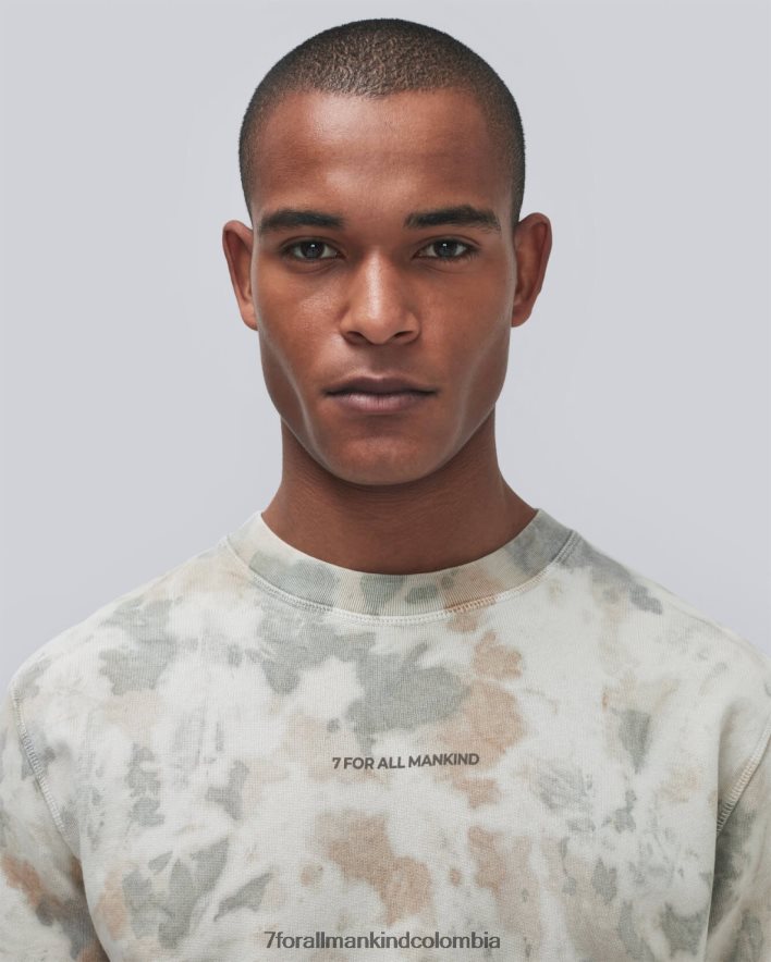 vestir 7 for All Mankind Jersey con teñido anudado mineral en camuflaje JBNRD847
