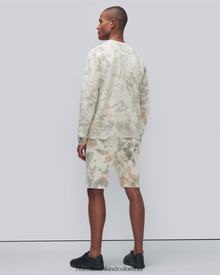 vestir 7 for All Mankind Jersey con teñido anudado mineral en camuflaje JBNRD847