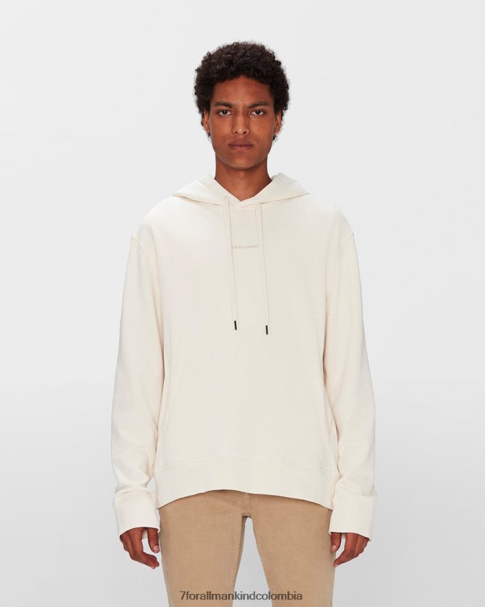 vestir 7 for All Mankind Sudadera con capucha color crudo con tinte mineral JBNRD826