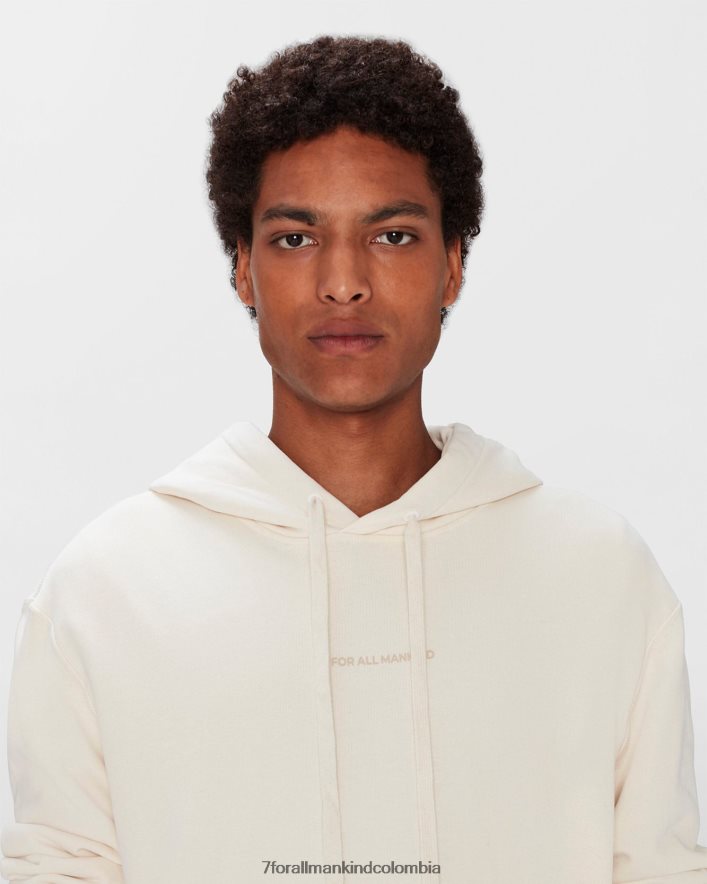 vestir 7 for All Mankind Sudadera con capucha color crudo con tinte mineral JBNRD826